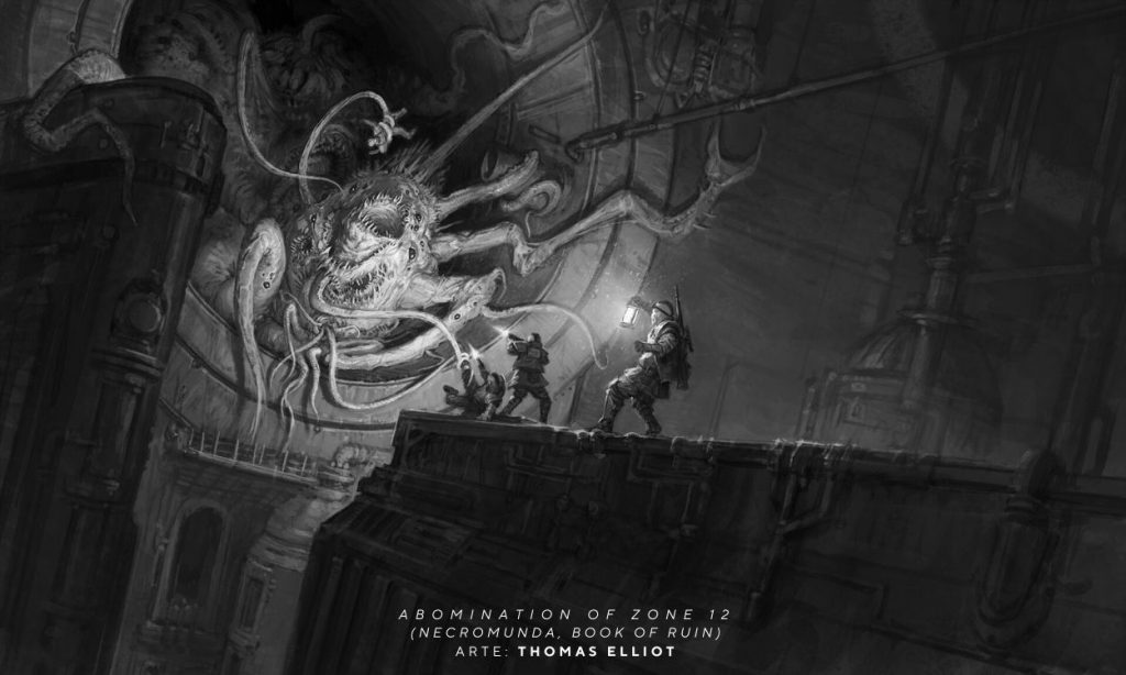 Abomination of Zone 12 (Necromunda Book of Ruin). Arte por Thomas Elliot
